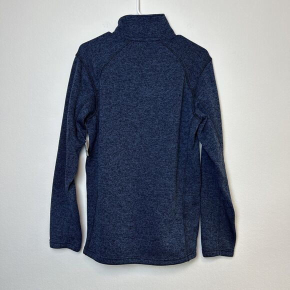 Eddie Bauer Sweater Men’s Small Navy Radiator Fleece 1/4 Zip Pullover Gorpcore - Picture 7 of 12